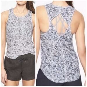 Athleta Breezy Printed Cutout Back Athletic Tank Size Small